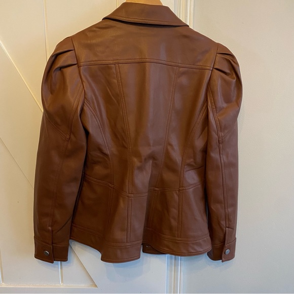 NWT Anthropologie Faux Leather Corset Jacket - Picture 6 of 6